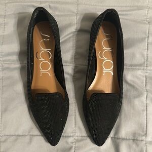 Sugar Black Loafers Minimalist Flats